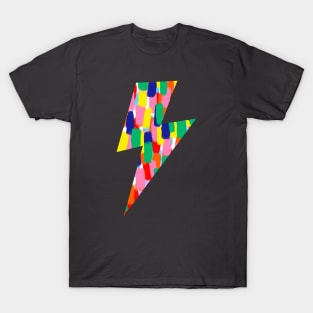 Rainbow Lightning, Paint Brush Style T-Shirt